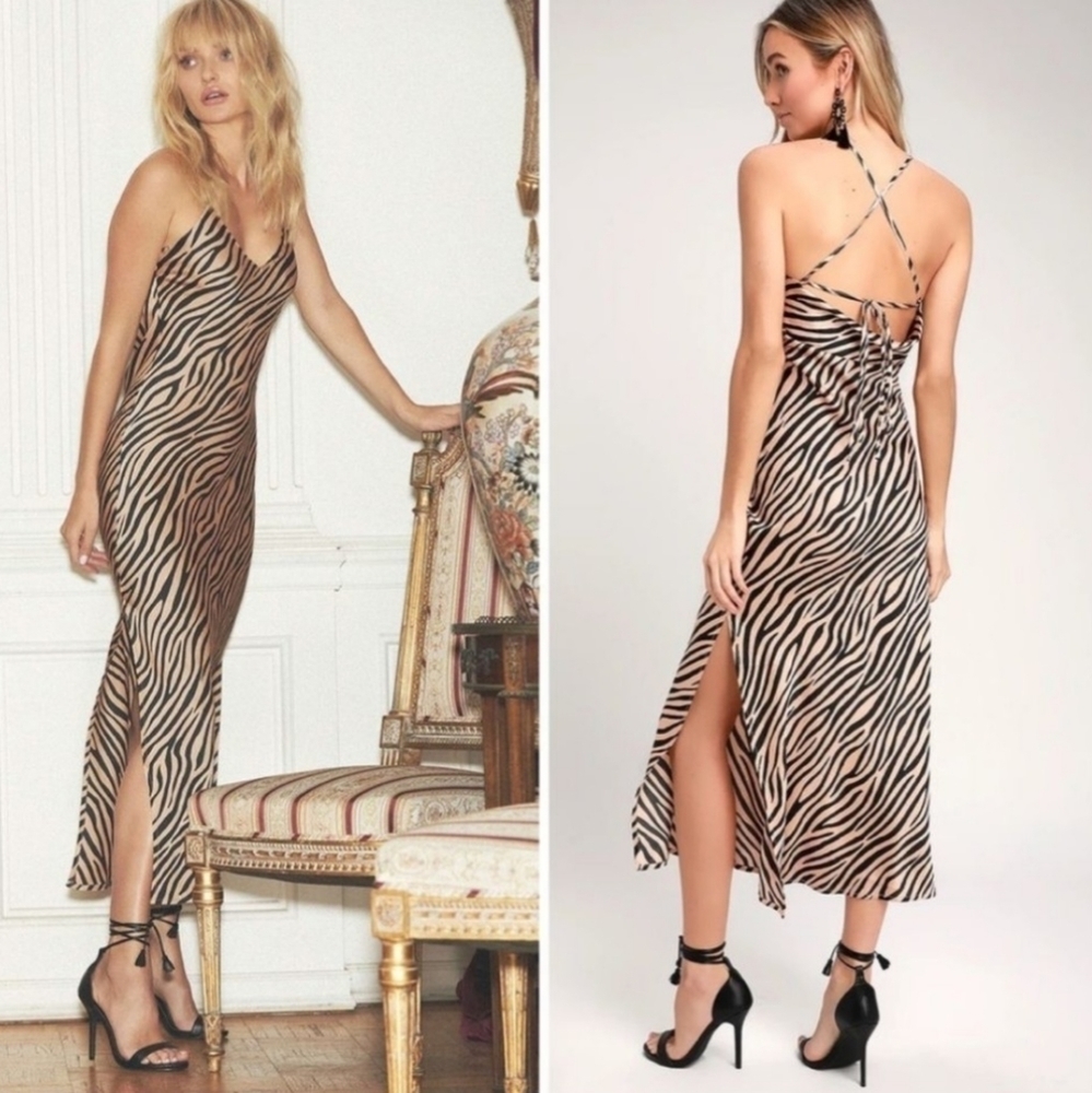 Lulus Wildlife Of The Party Maxi Dress Small Party Weekend Chic Sexy